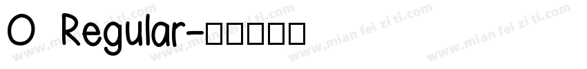 O Regular字体转换